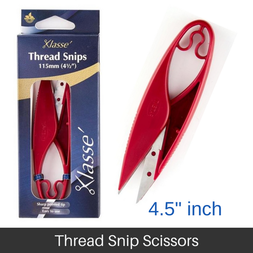 Klasse Thread Snips Sharp Pointed Tip Easy Grip Squeeze Action 115mm (4.5"inch) - BK1944