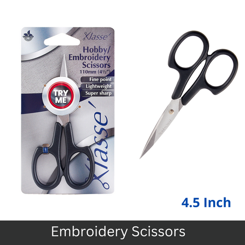 Klasse Hobby Embroidery Scissors Lightweight Fine Point 4.5" Inch - BK2506