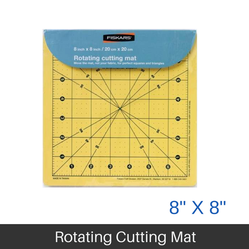 FISKARS Rotating 8"X8" Craft Cutting Mat Self Healing Double Sided - BR1625