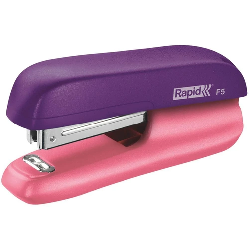 Rapid Stapler F5 Half Strip Two Tone 10 Sheet Capacity 210836 - Purple/Pink