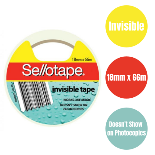 Sellotape Invisible Tape 18mm x 66m 
