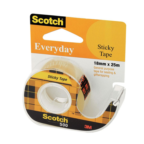 Scotch Everyday Tape 500 On Dispenser 18mmx25m