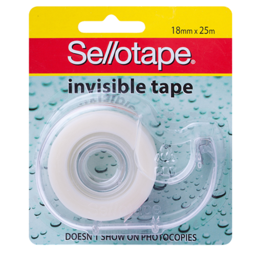 Sellotape Invisible Tape On Dispenser 18mm x 25m