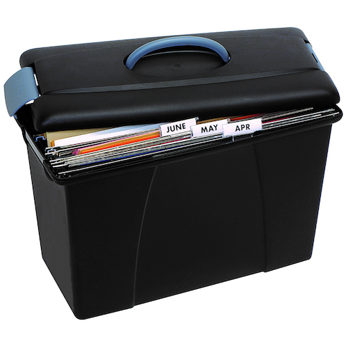 Crystalfile Carry Case Box 18 Litre Black With Lid - 8008602