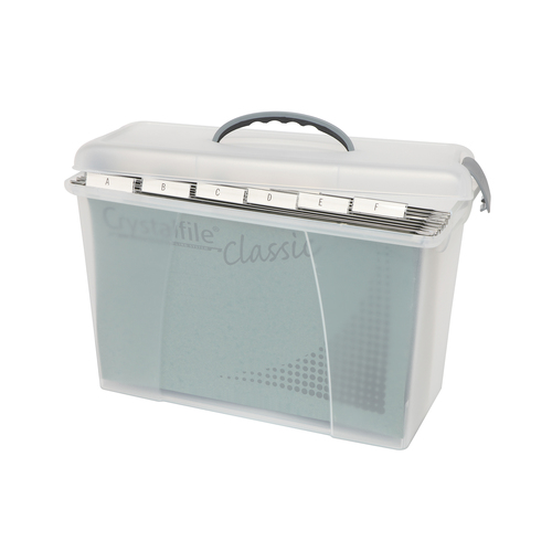 Crystalfile Carry Case Box 18 Litre Clear Lid Clear Base 8007712A - 6 Pack