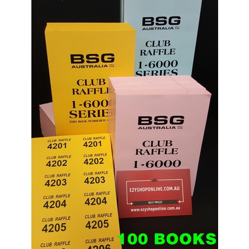 BSG Club Raffle Hamper Tickets 1-6000 SERIES - (100 BOOKS)
