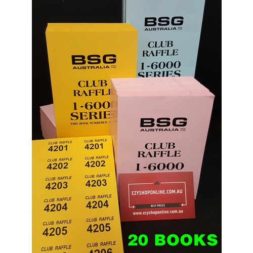 BSG Club Raffle Hamper Tickets 1-6000 SERIES - (20 BOOKS)