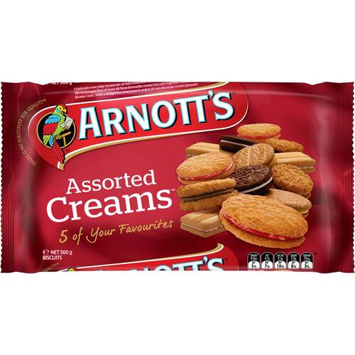 Arnotts Assorted Cream Biscuits 500g - 1302