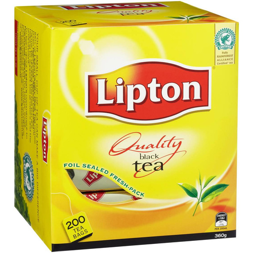 Lipton Tea Bags Black - 200 Pack
