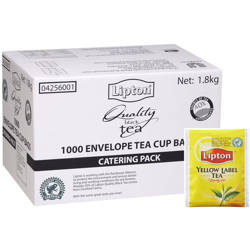 Lipton Tea Bags Black Envelopes 1000 Pack