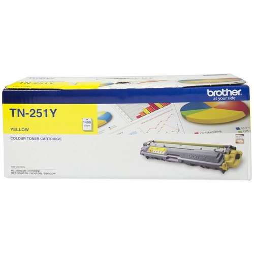 Brother Genuine TN 251 Toner Cartridge - Yellow