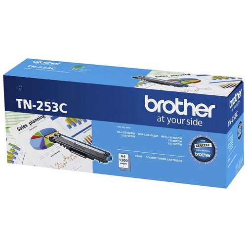 Brother Genuine TN 253 Toner Cartridge - Cyan