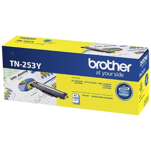Brother Genuine TN 253 Toner Cartridge - Yellow