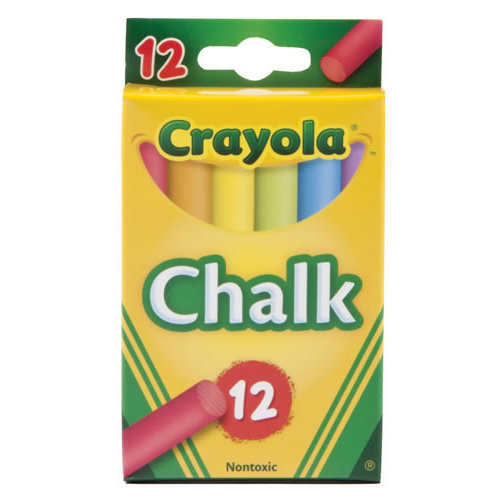Crayola Coloured Chalk School Children Kids Art - 12 Pack
