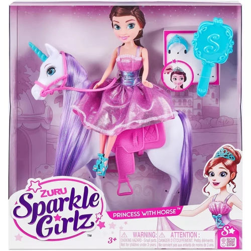 Sparkle Girlz 10" Princess Doll With Unicorn Playset