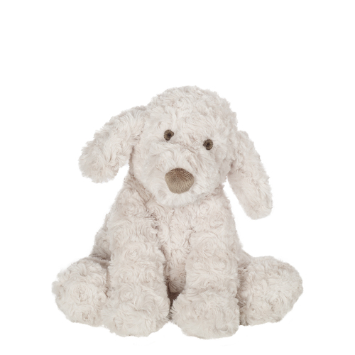 Plush Puppy Sitting Toy - Grey
