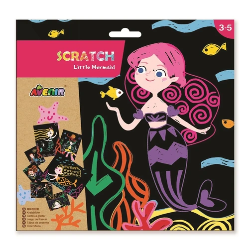 Scratch Art Sheets Set Little Mermaid Imaginative Play - CH1677