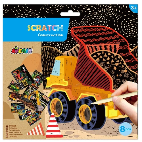 Scratch Art Sheets Set Construction Imaginative Play - CH191679