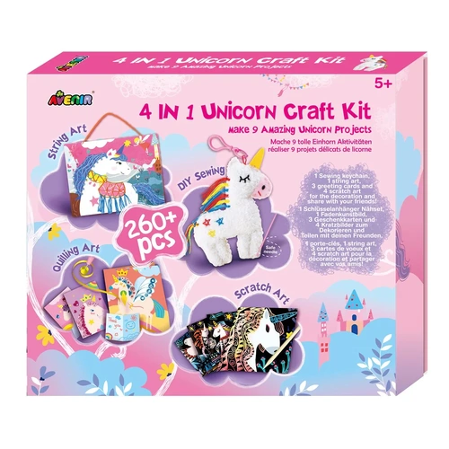 4 in 1 Unicorn Craft Kit Avenir 260 Pieces | CH201772