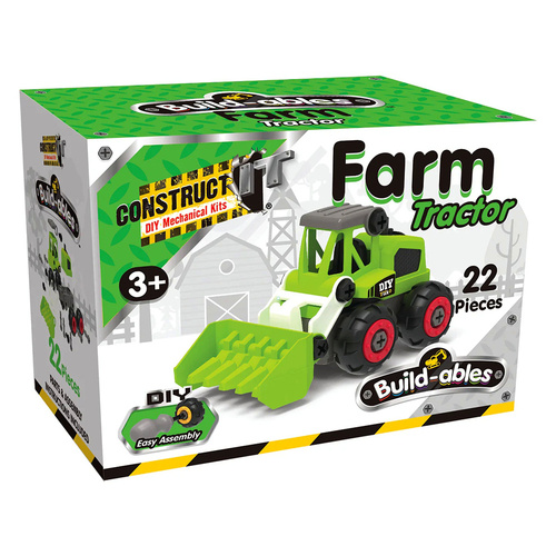 Build-ables Farm Tractor 22 Piece Building Kit Set DIY