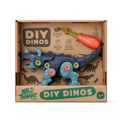 Wild Thingz JNR DIY Dino Building Kit - Triceratops