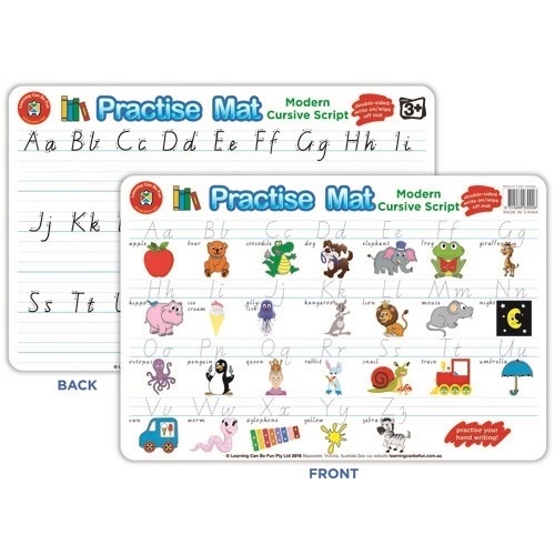 Educational Posters/Practice Mats/Placemats-Learning can be fun - Cursive Script