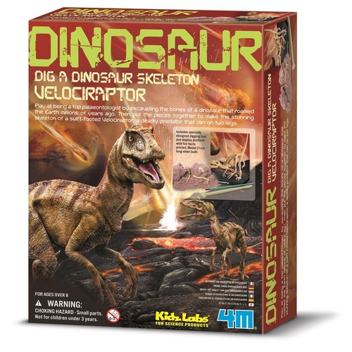 4M Kids Dig a Dinosaur Fun Toy - Velociraptor