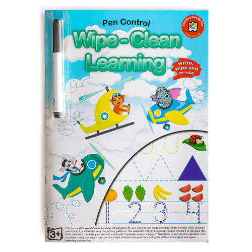 Wipe-Clean Learning Book "Pen Control" Educational Book
