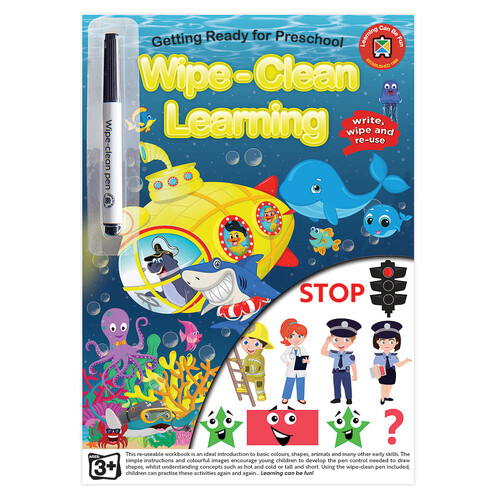 Wipe-Clean Learning Book "Getting Ready For Pre-School" Educational Book