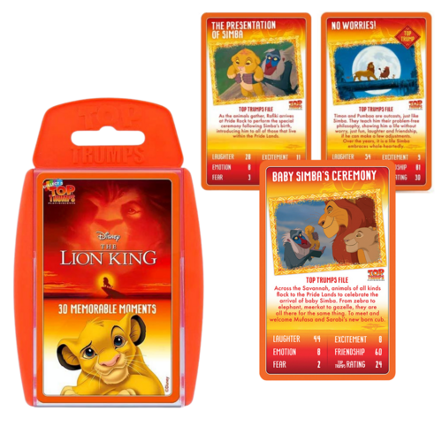 The Lion King - Top Trumps Family/Kids/Adult Educational Card Game Toy