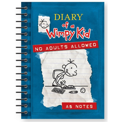 Diary Of A Wimpy Kid A6 Note Book Blue