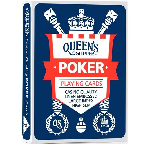 Queen's Slipper POKER Playing Cards - BLUE and RED