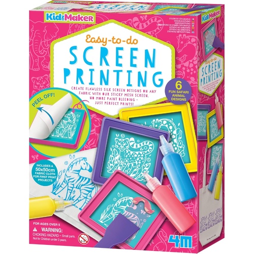 4M KidzMaker Easy To Do Screen Printing