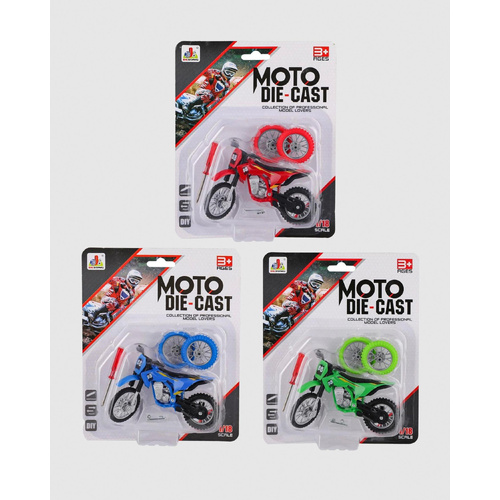 DIY Moto Die-Cast Motorbike Assorted Colours - AA500718