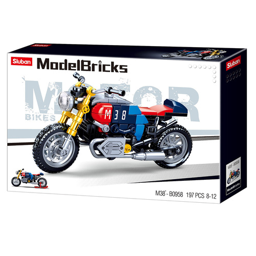 Model Bricks M38-B0958 Motorbike 197 Piece Building Set