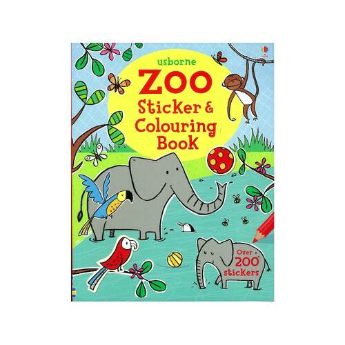 Zoo Sticker and Colouring Book Children's Book