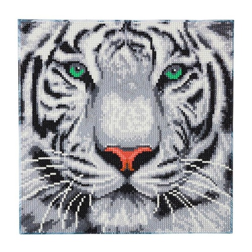 Craft Buddy White Tiger Diamond Painting 30cm Crystal Art Kit Kids/Family 8y+