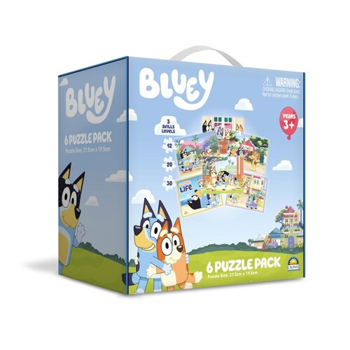 Bluey Jigsaw Puzzle Pack - 6 Jigsaws in one Pack