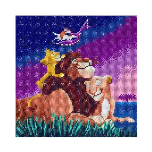 Craft Buddy Lion King Family Diamond Painting 30cm Crystal Art Kit Kids 8y+