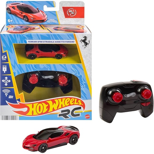 Hot Wheels Radio Control Car Toy 1:64 Ferrari Rosso - MATJGD09