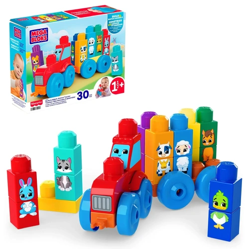 Animal Tractor Mega Bloks Build & Match 30 Pieces Building Blocks - MATJKG33