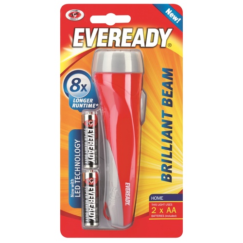 Eveready Brilliant Beam Torch Includes 2 X AA Batteries