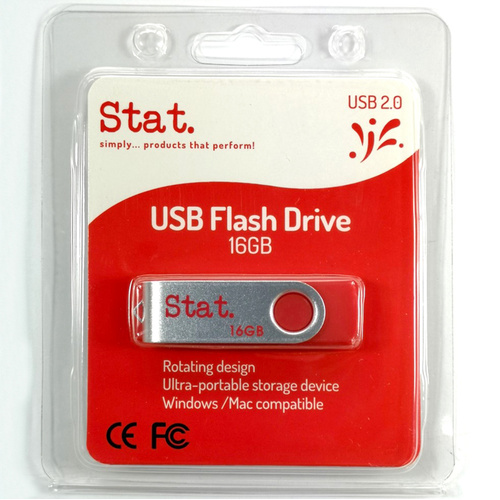 STAT 16GB Rotating Pocket USB Flash Drive 2.0 - 71672