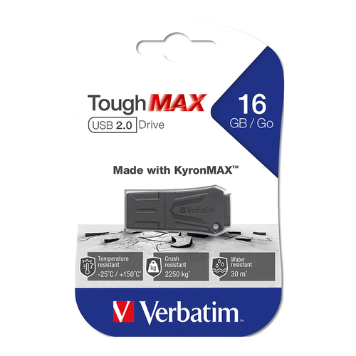 Verbatim 16GB 2.0 Tough Max USB Drive - 49330A