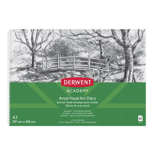 Derwent Academy A3 Board Visual Diary Landscape (80 Pages) - R31145F