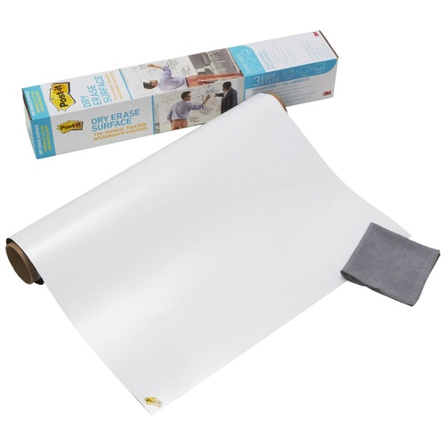 Post it Dry Erase Adhesive Surface 1200 x 600mm 7100327906 - White