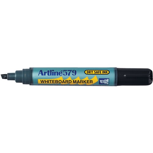 Artline 579 Whiteboard Marker 5mm Chisel Nib Black 12 Pack - 157901