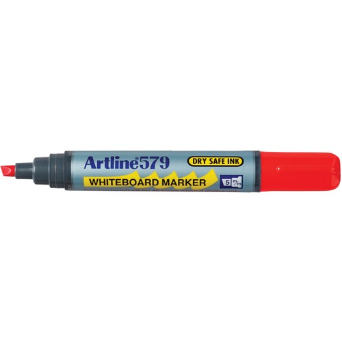 Artline 579 Whiteboard Marker 5mm Chisel Nib Red 12 Pack - 157902