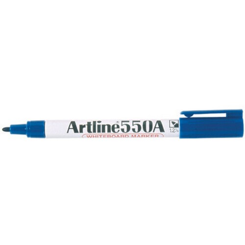 Artline 550A Whiteboard Marker 1.2mm Bullet Nib Blue 12 Pack - 155003A