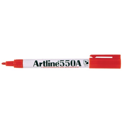 Artline 550A Whiteboard Marker 1.2mm Bullet Nib Orange 12 Pack - 155005A